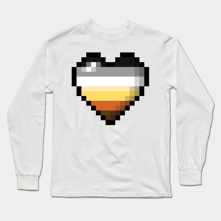 Bear Pixel Heart Long Sleeve T-Shirt